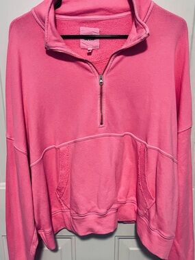 Aerie Chillax 1/4 zip cotton Sweatshirt
